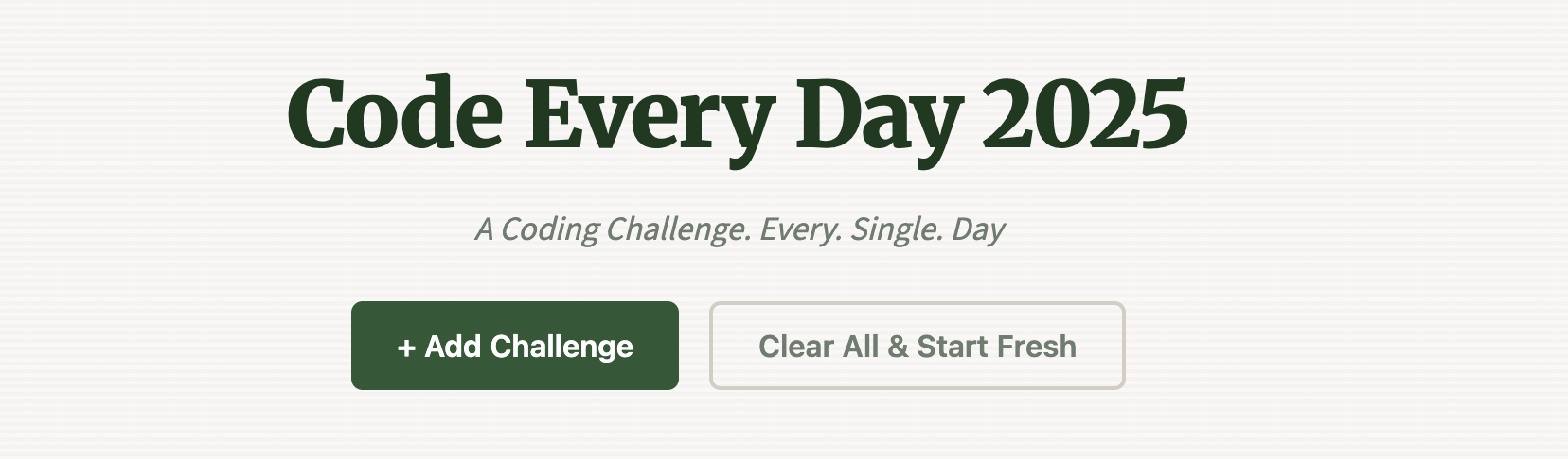 Code Every Day Project